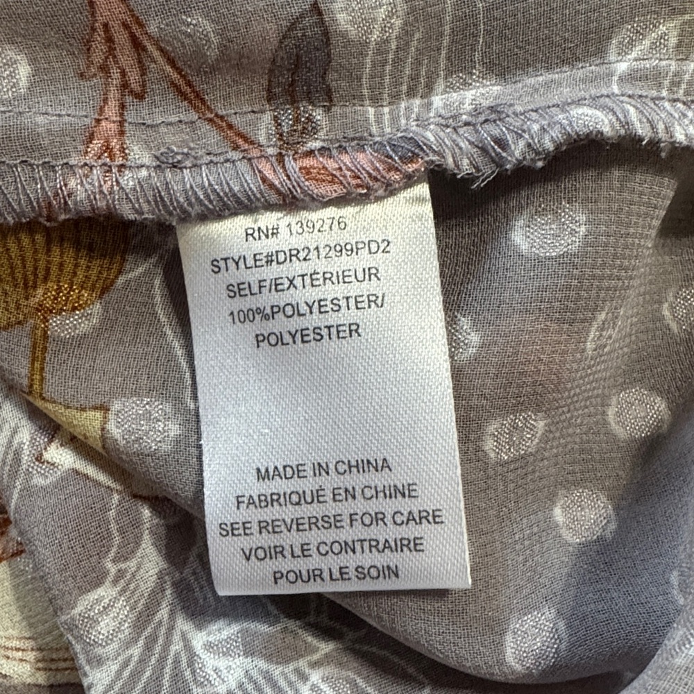 DR2 Gray/Purple Floral Long-Sleeve Blouse - Picture 4 of 4